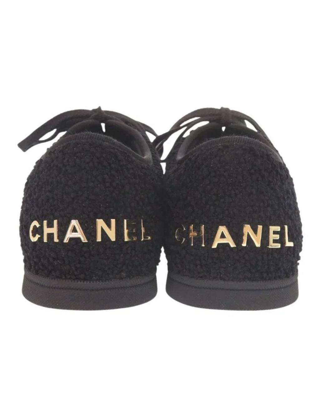 Chanel Logo 37 Black Low Cut Sneakers